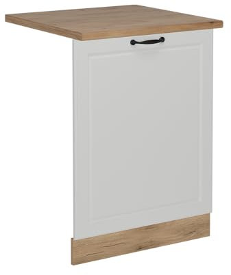 Vicco Pannello frontale della lavastoviglie R-Line, Bianco casa di campagna, 60 cm, PL Rovere