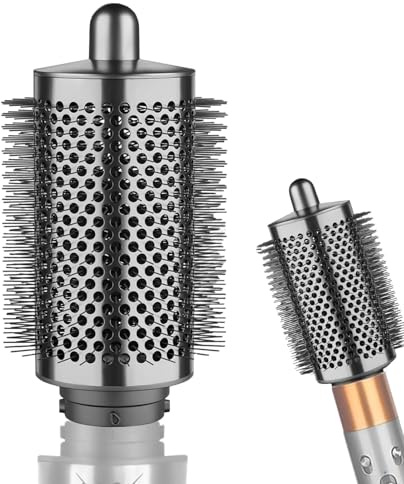 Grande brosse volumisante ronde améliorée pour accessoires Dyson Airwrap, brosse de fixation volumisante pour cheveux mouchetés, cheveux plats, accessoires de bouclage, gris
