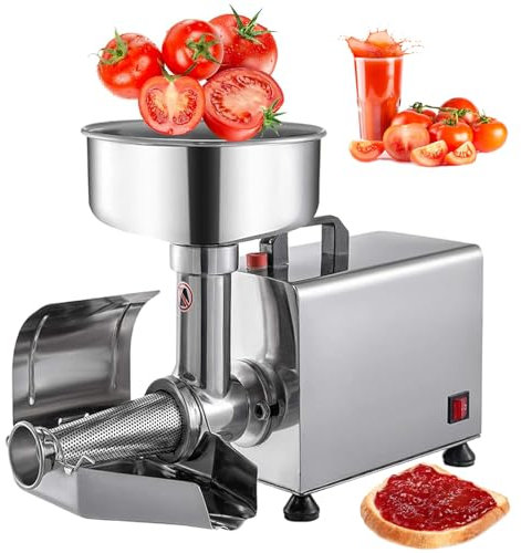 KLYDBMYT Fresadora Industrial de Tomates de 450 W, colador y Prensa de Salsas eléctrico de Acero Inoxidable para Tomates, Fresas y arándanos.