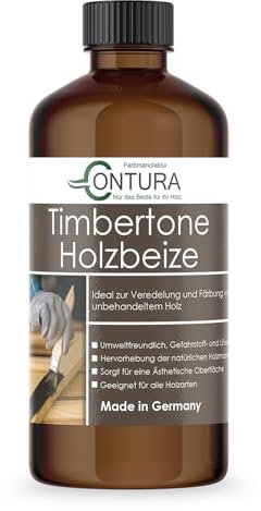 Contura Holzbeize Timbertone Holzfarbe Tischler Positiv Beize Holz Farbe Wasserbeize Modern Parkett Möbel (Amerikanisch Nussbaum, 250ml.)
