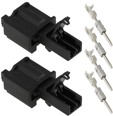 Be In Your Mind 2 Stück 2-poliger Stecker Reparatur mit Klemmen 1J0973332 Kompatibel mit Volkswagen Bremslicht