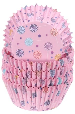 sourcing map Lot de 100 doublures à cupcakes de taille standard pour muffins en papier sulfurisé pour fête, mariage, sucre