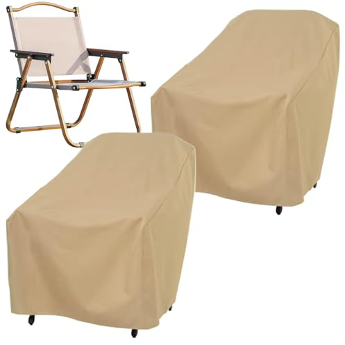 Housses de chaise de terrasse d'extérieur | Housses de chaise de salle à manger d'extérieur imperméables et résistantes aux intempéries – Protection contre soleil – Pour plage, maison, villa, hôtel
