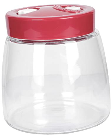 MUELODSIC Tarro De Cristal Transparente Sellado 1000ml Frasco Multifuncional De Vidrio Válvula De Escape Para Fermentación y Almacenamiento De Alimentos Secos Cocina Doméstica