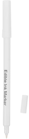 Ciieeo Edible Cake Decorating Marker Pen White Fondant Assist Tool for Baking Cookies Pastries Fudge with Fine and Wide Tips Food Safe Coloring Pen