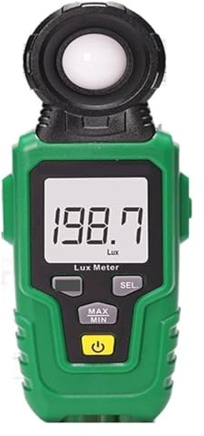 Luxmetro Digitale, Misuratore di Luce Digitale, Illuminometro professionale MAX/MIN/Data Hold/LCD. Misurazione dell'intensità luminosa e della luminosità.