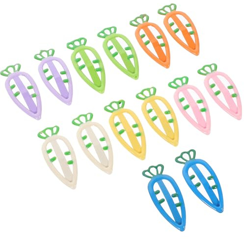 GARIOUANS 14 Pinzas Cabello de Zanahoria en Metal, Seguras y Decorativas, Ideales para Niñas en Cumpleaños y Ceremonias