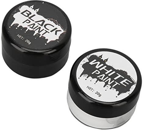 YDuupxe Face Painting Kit for Kids, Classic Black and White Body Paint, Richly Pigmented for Cosplay and Theme Parties