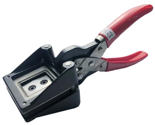 Cortador de fotos de mano, cortador de imágenes de 32x25 mm con corte preciso, de papel fotográfico portátil para pasaportes, licencias, tarjetas de identificación, troqueles