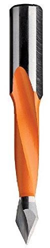 CMT 314.050.12 2 Flute Dowel Drill for Through Holes, 5mm (13/64-Inch) Diameter, 10x26mm Shank, Left-Hand Rotation