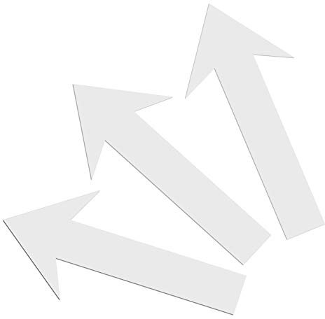 Magnetpfeile Weiß 12 x 2 cm, beschreibbar, 3er- Pack Foto Magnetfolie Pfeile Memoboard magnetisch KFZ Gutachten Hinweispfeil