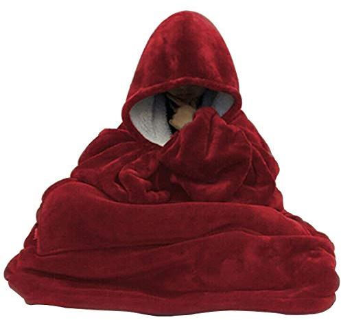 C Hello Cloud Överdimensionerad huvtröja, bärbar filt tröja, ultramjuk sherpa fleece bekväm gosa hoodie, lätt fluffig jumper vändbar, en storlek för alla kvinnor män