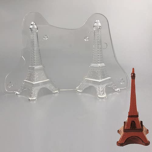 CUICUI DIY 3D Eiffelturm Geformt Kunststoff Schokoladenform Kuchen Dekorieren Formen Gebäck Werkzeuge Backwerkzeuge Form DIY Süßigkeiten Geleeform