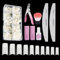 Acryl Künstlich Nagelspitzen, Venares 500 Stücke Falsche Nagel Nageltips Französisch, 10 Größen Nageltips Set mit Nagelkleber Nägel Feilen Nagelpuffer Block Nagelbürste Nagelknipser (Natürlich)