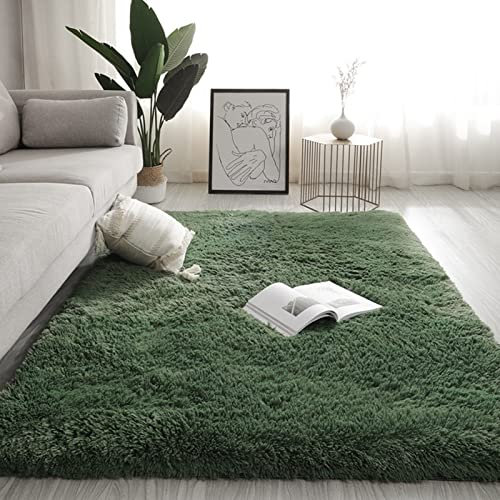 BAILR Waschbar Wohnzimmer Teppich 60×160cm, Hochflor Teppich Wohnzimmerteppich, Flauschig Weiche Nachahmung Wolle Teppich, Shaggy Teppich Hochflor, Schlafzimmer Bettvorleger Carpet