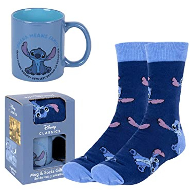 Lilo & Stitch T36-41 Ensemble tasse et chaussettes