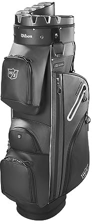 Wilson Staff Golftasche, i Lock Dry Cart Bag, Trolleytasche, 14 Fächer für diverse Golfschläger, Schwarz/Silber