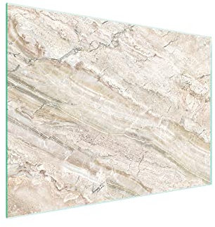 DarHaus Herdabdeckplatte 40x30 cm Einteilig Glas Marmor Beige