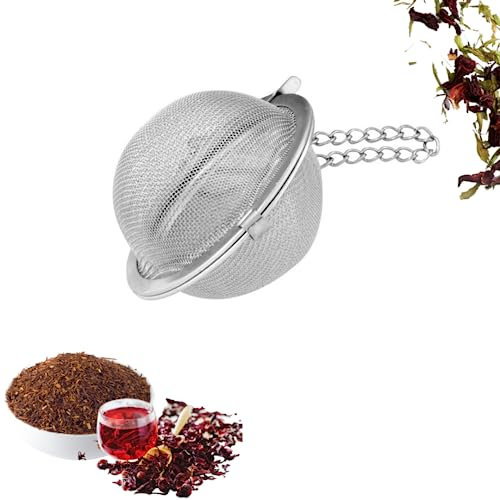 Gartiam - Pinzas de té de acero inoxidable con forma de bola de té (bola de té, 4,5 cm)