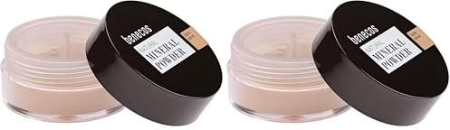 benecos - Naturkosmetik - Mineral Powder - loose - mattierend - talkfrei - vegan - light sand (Packung mit 2)