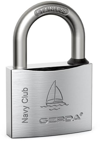 Nipter Vorhängeschloss rostfrei | Schloss mit Schlüssel 60 mm | massives Lock mit Doppelverriegelung | inkl. 3 Schlüssel | Bügelschloss wetterfest