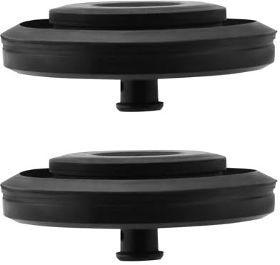 eMagTech 2Pcs Toilet Fill Valve Seal Replacement Part Washer Cistern Float Valve for Diaphragms 242MP071 Black Compatible with Fluidmaster