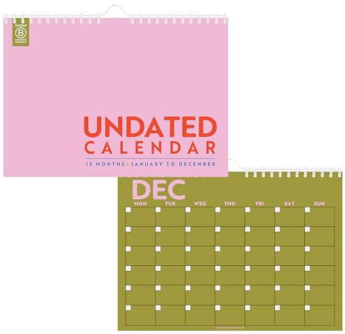 A4 Colourburst månadskalender odaterad