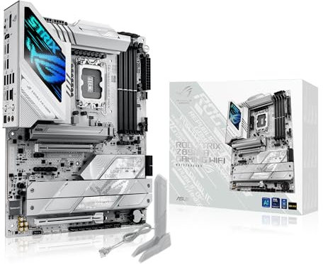 ASUS ROG Strix Z890-A Gaming WiFi Z890 LGA 1851 ATX Motherboard Intel® Core™ Ultra Series 2 Ready, Advanced AI PC-Ready, 16+2+1+2 Schritte, DDR5, WiFi 7, 2.5G, 5X M.2, Thunderbolt™ 4, USB Type-C, AI
