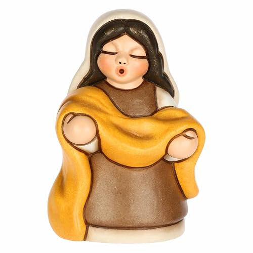 THUN, Hochwertige braune Stoffe aus Keramik, Kollektion Klassische Krippenfiguren, Weihnachtskrippenfiguren zum Sammeln, 5,4 x 4,3 x 7,9 cm