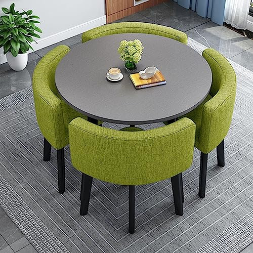 Moderner runder Tisch für Büro, Konferenzraum, Couchtisch, platzsparend, kleiner Besprechungstisch für Büro, Lounge, Empfangsbereich oder kleines Teeshop
