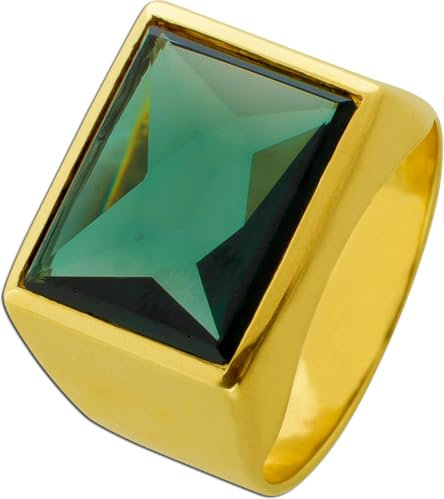 Ch.Abramowicz Siegelring Gold 585 14K grüner synt. Turmalin 5.94ct 18
