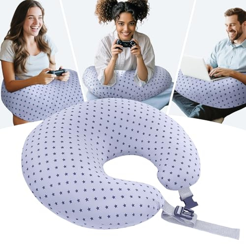 Zyncove Oreiller de Lecture et Jeu - Coussin Ergonomique pour Lit, Canapé et Sol - Améliore la Posture et Réduit la Fatigue - Adulte et Enfant - Compact et Léger