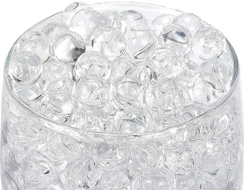 TUMYBCC Wasserperlen für Deko Vase – 50g 6.000 Stücke Water Beads für Schwimmende Kerzen Perlen Pflanzen Blumen in Vasen Hochzeits-Mittelstück Vasenfüller (Durchsichtig)