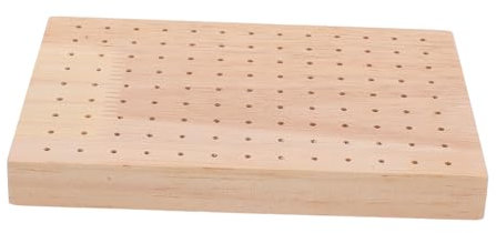 BESTOYARD Tagliere per Spiedini di Frutta in Legno Espositore per Alimenti con Fori Vassoio per Antipasti Supporto per Lecca-lecca e Spiedini di Cibo Forniture per Catering Scaffale