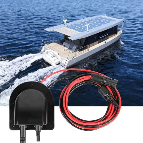 Qivine Dachdurchführung Solar 2-Fach, ABS Kabeldurchführung Wasserdicht KFZ IP68, Dach Camper Ausbau mit 10Ft Solarkabel für Wohnmobil, Photovoltaik RV, Ziegel