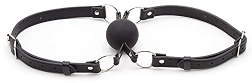 HTdangT Mordaza Bucal Mordaza De Bola BDSM Mordaza De Doble Boca Mordaza De Bola De Silicona Fetiche BDSM Sex Bondage Juego De Roles Juguete Sexual Extremo