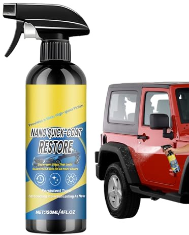 Spray Cere Per Auto,Liquido Rapido ad Alto Brillantezza 120ml | Spray Dettaglio Ceramico,Per Esterno Parabrezza Fari Pneumatici Guarnizioni Moto Camper Furgone Garage Veicoli