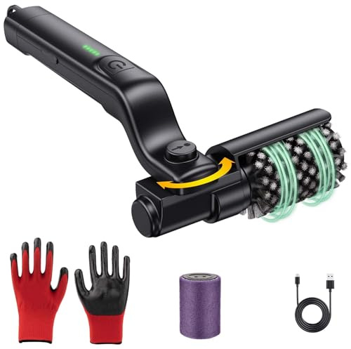 Brosse de Gril Électrique en Acier Inoxydable 304, Brosse de Gril Rotative À 3 Vitesses, Outil de Nettoyage Électrique Sans Poils À Tête Réglable À 180 °, pour Grils Extérieurs