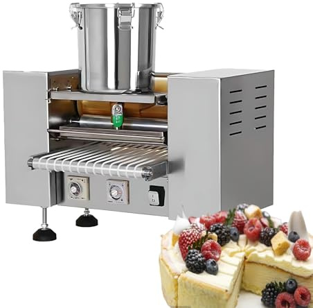 Crepera Eléctrica Profesional 2800W, Acero Inoxidable 304 Máquina Automática De Panquecas, Capa Antiadherente, Producción Rápida Para Repostería Y Buffet Gourmet(6in)