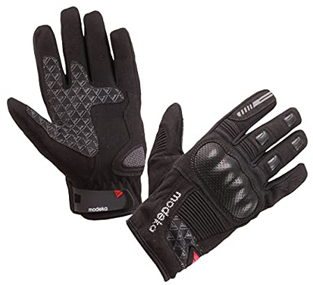 Modeka Fuego Motorrad Handschuhe, schwarz, 10