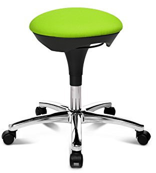 TOPSTAR Hocker Hoc 20 grün apfelgrün - Rollhocker Drehhocker mit Teppichbodenrollen