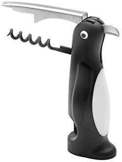 Weis Kellnerkorkenzieher Pinguin aus Edelstahl und Kunststoff in der Farbe Silber, Größe: 16,80x6x3,40 cm, 16852