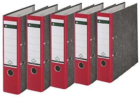 Leitz 1080/1050 Standard Ordner A4 (breit | 5er Pack, rot)