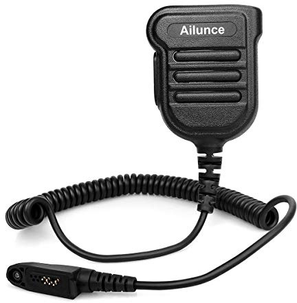 Ailunce H103ML Funkgerät Lautsprecher Microphone Kompatibel mit Ailunce HD1 Kompatibel mit Retevis RT648 RT87 RT29 RT647 RT83 Walkie Talkies IP55 Wasserdicht (1 STK.)