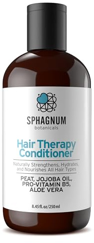 Sphagnum Botanicals Acondicionador para Cabello Fino, Seco y Dañado | Barro de turba, aceite de jojoba y aloe vera para una melena sedosa y fácil de peinar. Sin parabenos ni siliconas