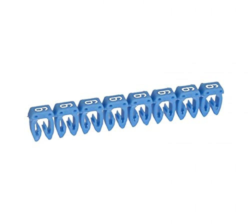 Marcador para cableado de 0,5 a 1,5 mm² n°6, color azul, 18,7 x 6,5 x 3,2 centímetros (referencia: Legrand 38216)