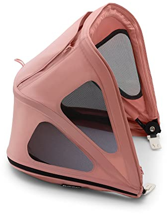 Bugaboo Capota Bee ventilada, extensible para una protección adicional y una protección solar óptima, repelente al agua, compatible con todos los carritos Bugaboo Bee, Morning Pink