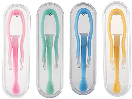 Pinzette per Lenti a Contatto, Inseritore per Lenti Contatto, Strumento per la Rimozione Delle Lenti a Contatto, Con Ventosa Silicone, per Viaggi Attività all'Aperto, 4 Colori, 8 Pezzi