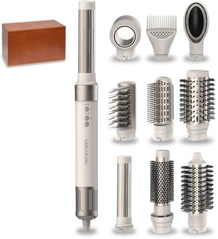 Cecotec Spazzola lisciante da viaggio InstantCare 400 Travel Brush, Rivestimento in ceramica, Temperatura massima 190º, Liscia senza togliere volume, Cavo 360º, Indicatori LED