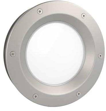 MLS Bullauge B6000 für Türen, Aluminium, 250 mm, Mattes Glas | VSG-Sicherheitsglas, Passend für 40 mm Starke Türen, Beidseitig Sichtbare Befestigungsschrauben